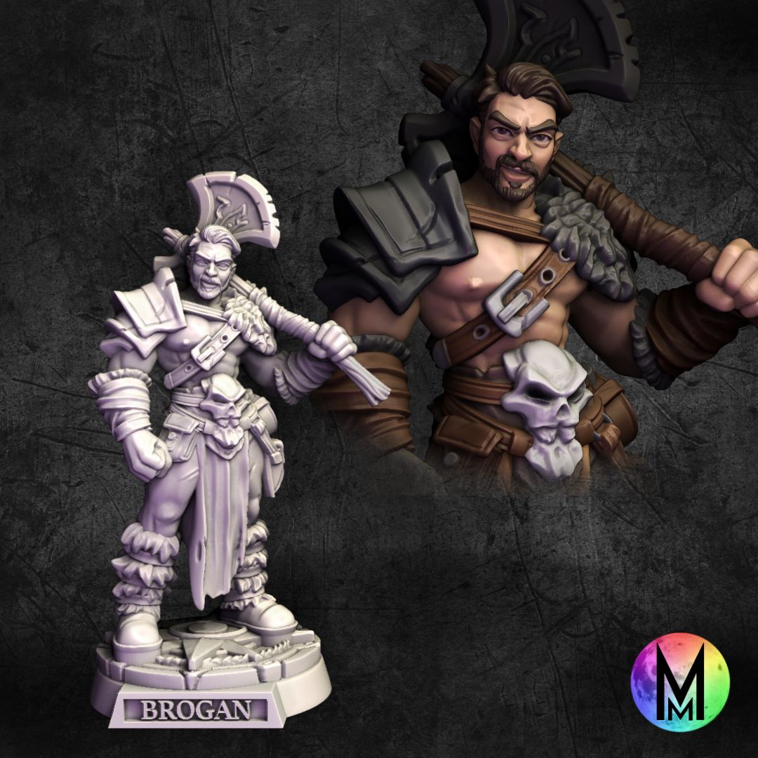 Human Barbarian : Brogan the Barbarian ( Human Barbarian axe )